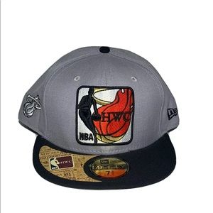 MIAMI HEAT NEW ERA GRAY NBA HARDWOOD CLASSICS HAT